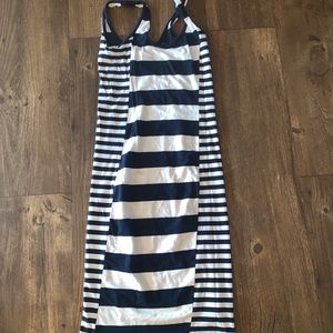 Blue and White striped dress